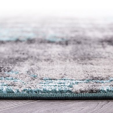 World Rug Gallery Abstract Design Distressed Area Rug