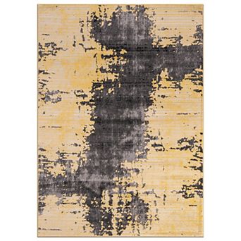 World Rug Gallery Abstract Design Distressed Area Rug
