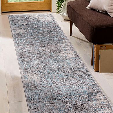World Rug Gallery Distressed Abstract Design Area Rug