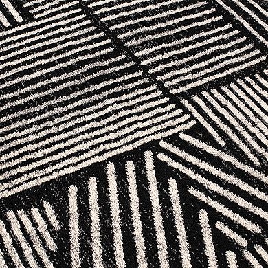 World Rug Gallery Contemporary Bohemian Stripes Area Rug