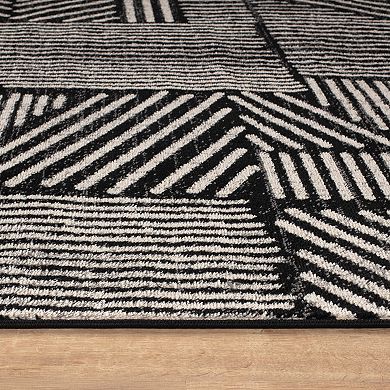 World Rug Gallery Contemporary Bohemian Stripes Area Rug