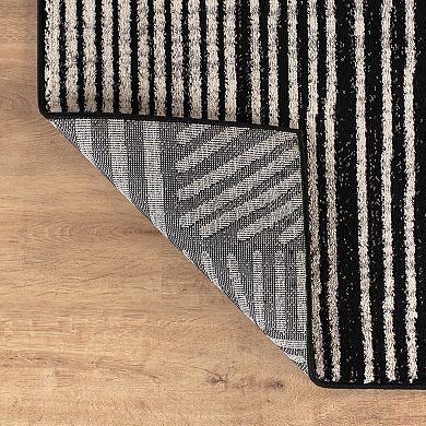 World Rug Gallery Contemporary Bohemian Stripes Area Rug