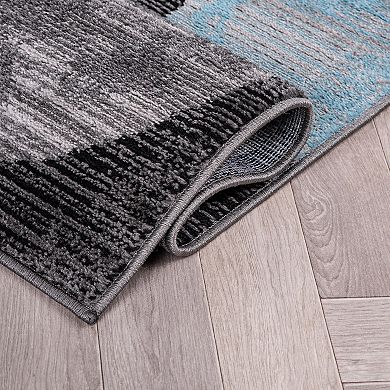 World Rug Gallery Modern Geometric Circles Design Area Rug