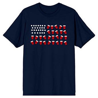 Men's Beer Pong Flag Graphic Tee