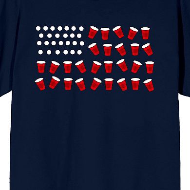 Men's Beer Pong Flag Graphic Tee