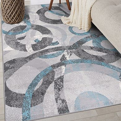 World Rug Gallery Circles Design Area Rug