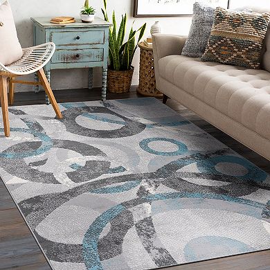 World Rug Gallery Circles Design Area Rug