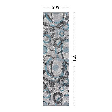 World Rug Gallery Circles Design Area Rug