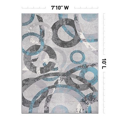 World Rug Gallery Circles Design Area Rug