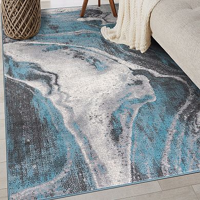 World Rug Gallery Watercolor Design Area Rug