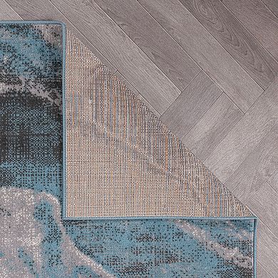 World Rug Gallery Watercolor Design Area Rug