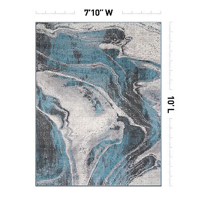 World Rug Gallery Watercolor Design Area Rug