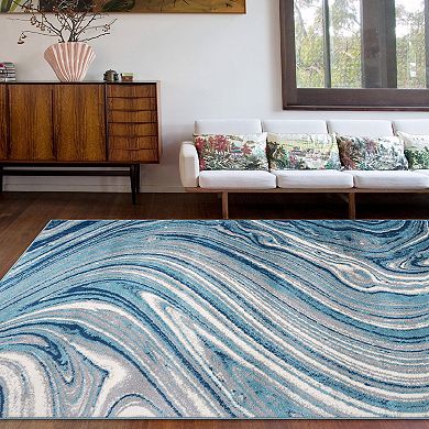 World Rug Gallery Swirl Design Area Rug