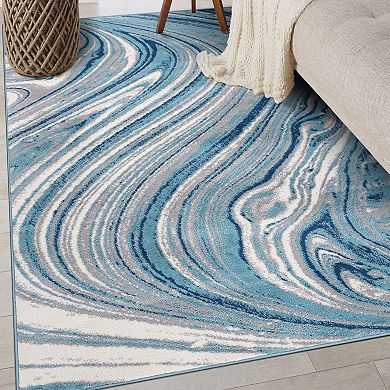 World Rug Gallery Swirl Design Area Rug