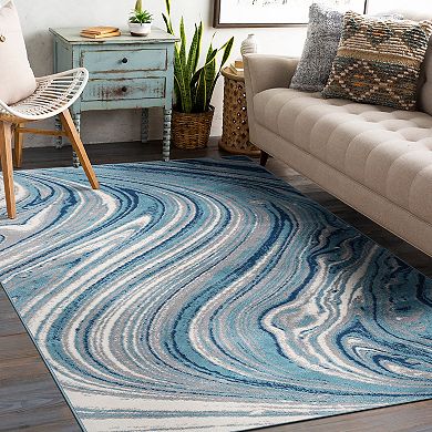 World Rug Gallery Swirl Design Area Rug