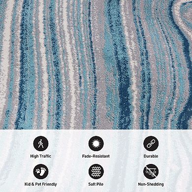 World Rug Gallery Swirl Design Area Rug