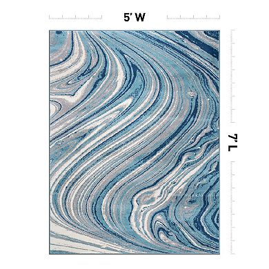 World Rug Gallery Swirl Design Area Rug