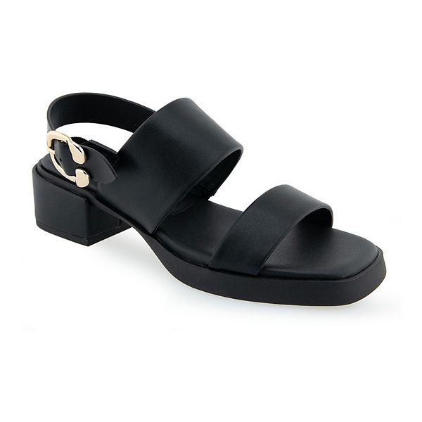 Aerosoles Dove Women's Dress Sandals - Black Pu (7.5 WIDE)