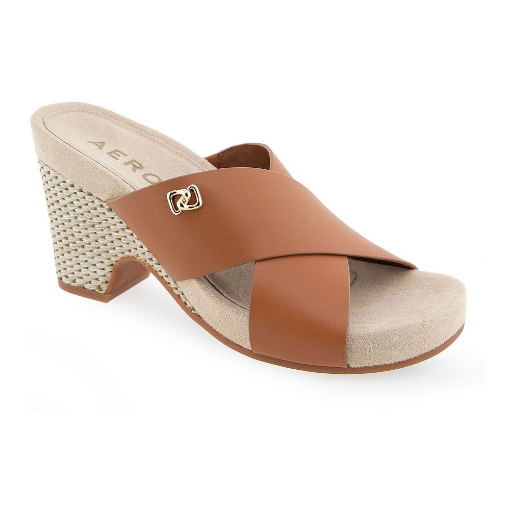Aerosoles Madina Women's Leather Wedge Sandals