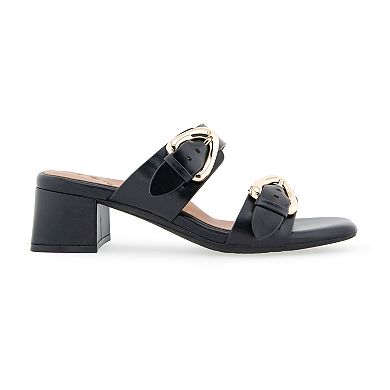 Aerosoles Estella Women's Heeled Leather Slide Sandals