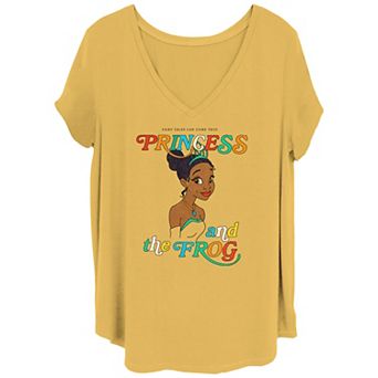 Disney's Princess And The Frog Tiana Profile Portrait Juniors' Plus Graphic Tee