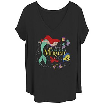 Disney's The Little Mermaid Movie Poster Juniors' Plus Graphic Tee