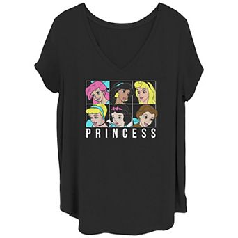 Disney's Princesses' Head Portraits Juniors' Plus Graphic Tee