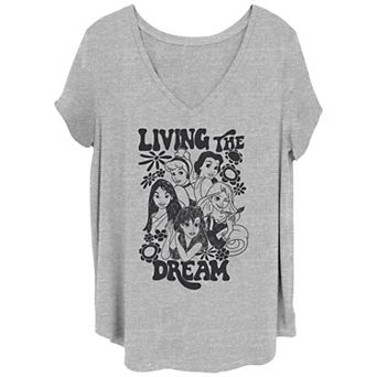 Disney's Princesses Living The Dream Juniors' Plus Graphic Tee