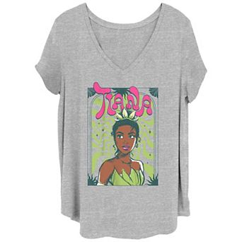 Disney's The Princess And The Frog Tiana Groovy Portrait Juniors' Plus Graphic Tee