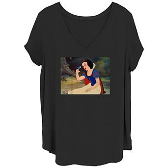 Disney's Snow White Singing With Little Bird Juniors' Plus Graphic Tee