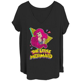 Disney's The Little Mermaid Ariel 80's Portrait Juniors' Plus Graphic Tee