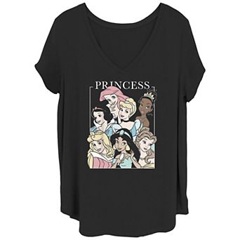 Disney's Princesses Cover Story Juniors' Plus Graphic Tee