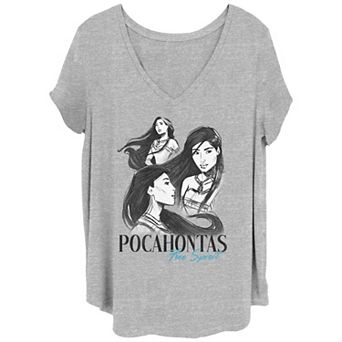 Disney's Pocahontas Sketches Juniors' Plus Graphic Tee