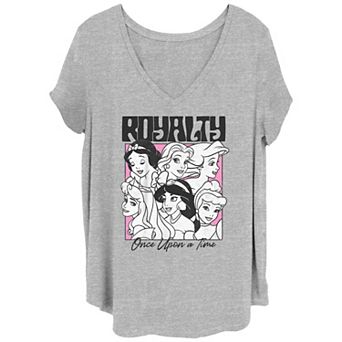 Disney's Princesses Royalty Once Upon A Time Juniors' Plus Graphic Tee