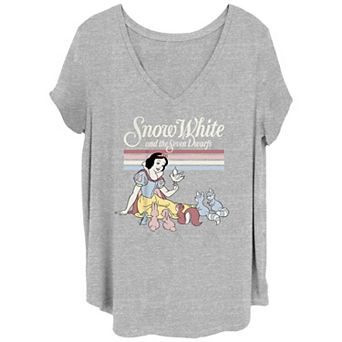 Disney's Snow White And The Seven Dwarfs Singing To Animals Juniors' Plus Size Graphic Tee