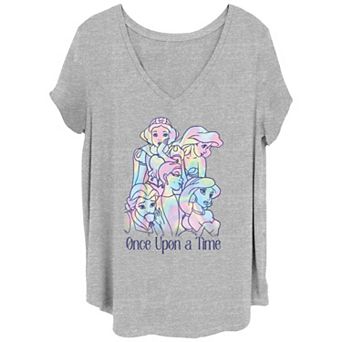Disney's Princesses Tie Dye Print Juniors' Plus Graphic Tee