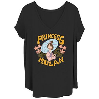 Disney's Mulan Princess Portrait Juniors' Plus Graphic Tee