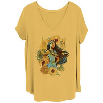 Disney's Pocahontas Van Gogh Style Portrait Juniors' Plus Graphic Tee