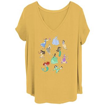 Disney's Princesses Doodles Juniors' Plus Graphic Tee