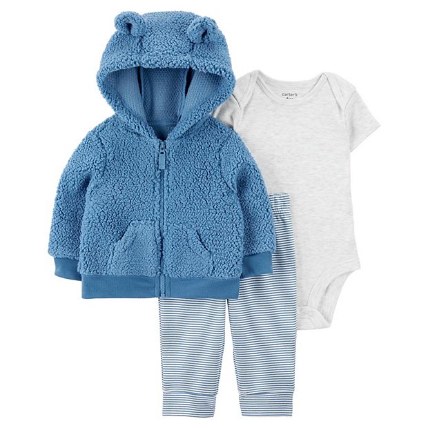 Baby Boy Carter's 3-Piece Bear Jacket, Bodysuit & Pants Set