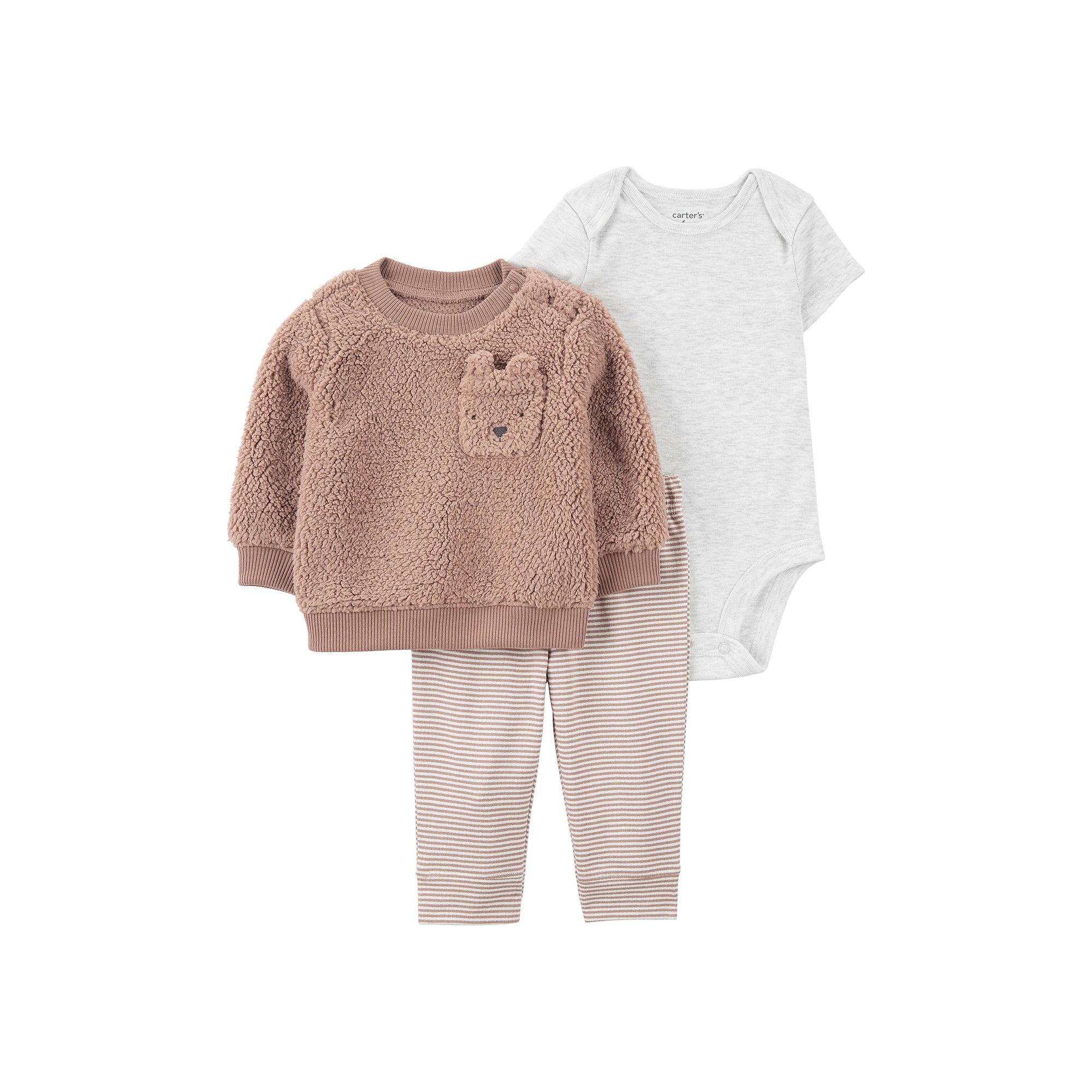 Baby Boy Carters 3-pc. Bear Little Pullover Set, Boys, Size: 9 Months, Br