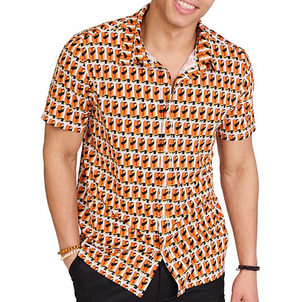 Men's WEARFIRST Short Sleeve Jersey Button Front Shirt