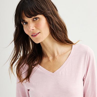 Women's Sonoma Goods For Life® Everyday Long Sleeve V-Neck T-Shirt