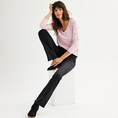 Women's Sonoma Goods For Life® Everyday Long Sleeve V-Neck T-Shirt