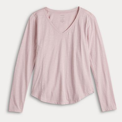 Women's Sonoma Goods For Life® Everyday Long Sleeve V-Neck T-Shirt
