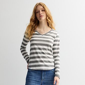 Women's Sonoma Goods For Life® Everyday Long Sleeve V-Neck T-Shirt