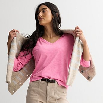 Women's Sonoma Goods For Life® Everyday Long Sleeve V-Neck T-Shirt