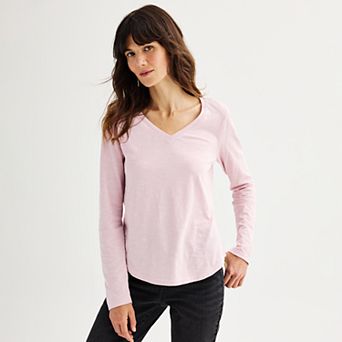 Women's Sonoma Goods For Life® Everyday Long Sleeve V-Neck T-Shirt