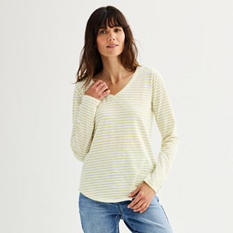 Women's Sonoma Goods For Life® Everyday Long Sleeve V-Neck T-Shirt