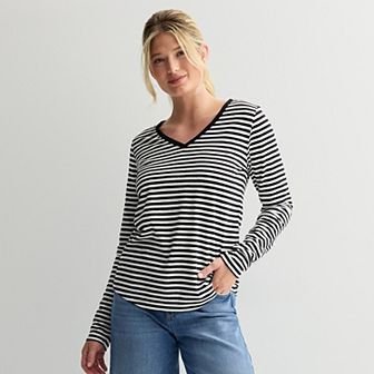 Women's Sonoma Goods For Life® Everyday Long Sleeve V-Neck T-Shirt
